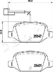 Japko 510200 - Brake Pad Set, disc brake autospares.lv