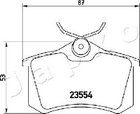 Japko 510700 - Brake Pad Set, disc brake autospares.lv