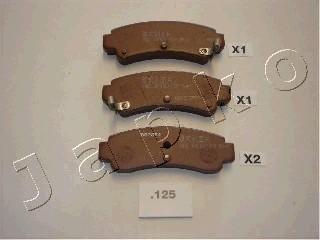 Japko 51125 - Brake Pad Set, disc brake autospares.lv