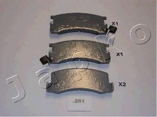 Japko 51261 - Brake Pad Set, disc brake autospares.lv