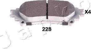 Japko 51228 - Brake Pad Set, disc brake autospares.lv