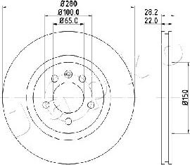 Japko 600944 - Brake Disc autospares.lv