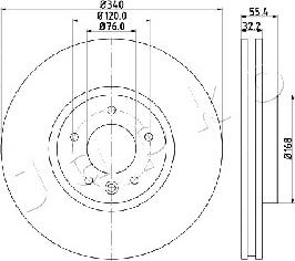 Japko 600954 - Brake Disc autospares.lv