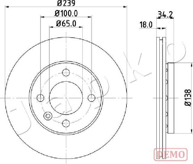 Japko 600952C - Brake Disc autospares.lv