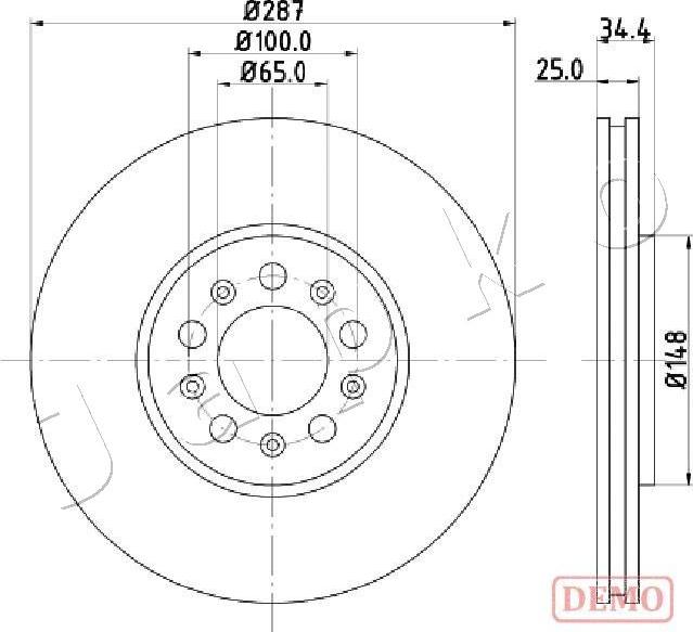 Japko 600901C - Brake Disc autospares.lv