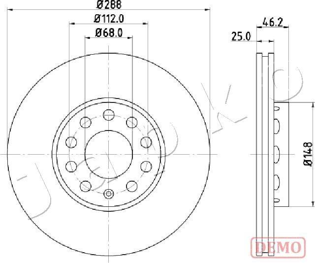 Japko 600910C - Brake Disc autospares.lv