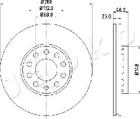 Japko 600910 - Brake Disc autospares.lv