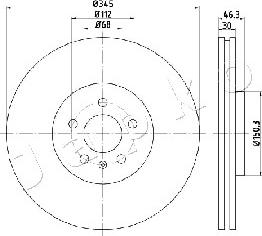 Japko 600912 - Brake Disc autospares.lv