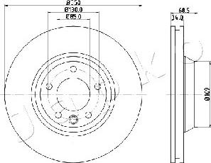 Japko 600931 - Brake Disc autospares.lv