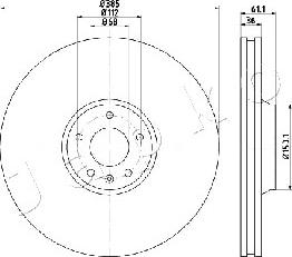 Japko 600928 - Brake Disc autospares.lv