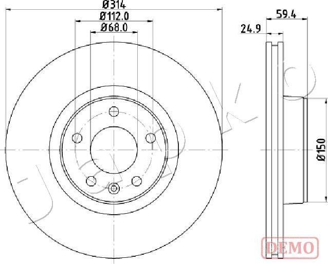 Japko 600927C - Brake Disc autospares.lv