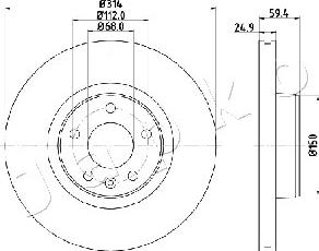 Japko 600927 - Brake Disc autospares.lv