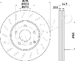 Japko 600519 - Brake Disc autospares.lv