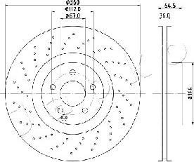 Japko 600527 - Brake Disc autospares.lv