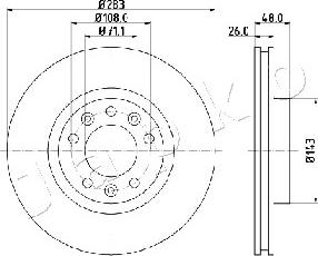 Japko 600638 - Brake Disc autospares.lv