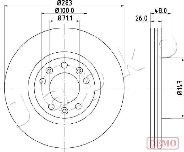 Japko 600633C - Brake Disc autospares.lv