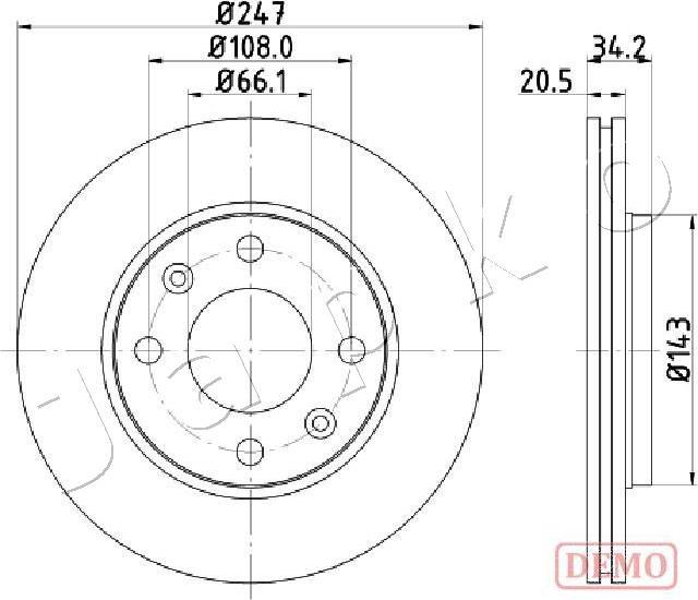 Japko 600628C - Brake Disc autospares.lv