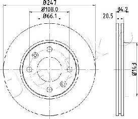 Japko 600628 - Brake Disc autospares.lv