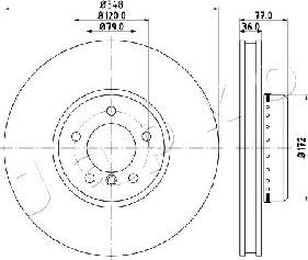 Japko 600157 - Brake Disc autospares.lv