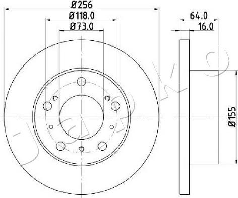 Japko 600267C - Brake Disc autospares.lv