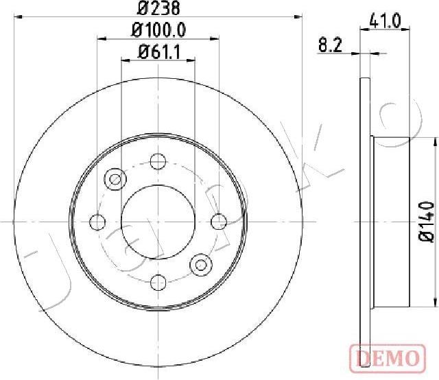 Japko 600700C - Brake Disc autospares.lv