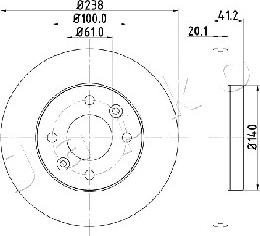 Japko 600708 - Brake Disc autospares.lv