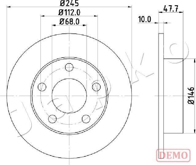 Japko 610905C - Brake Disc autospares.lv