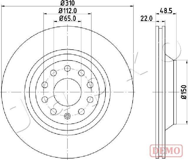 Japko 610903C - Brake Disc autospares.lv