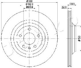 Japko 610916 - Brake Disc autospares.lv