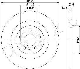 Japko 610911 - Brake Disc autospares.lv