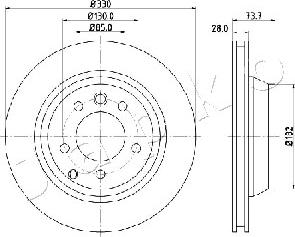 Japko 610918 - Brake Disc autospares.lv