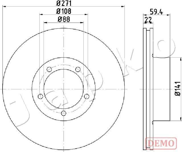 Japko 610401C - Brake Disc autospares.lv