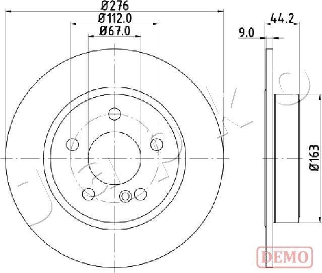 Japko 610502C - Brake Disc autospares.lv