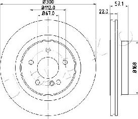 Japko 610510 - Brake Disc autospares.lv