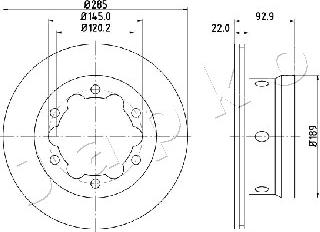 Japko 610528 - Brake Disc autospares.lv