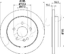 Japko 610522 - Brake Disc autospares.lv