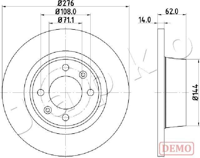 Japko 610604C - Brake Disc autospares.lv