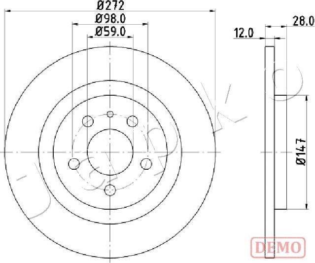 Japko 610606C - Brake Disc autospares.lv