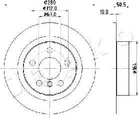 Japko 610105 - Brake Disc autospares.lv