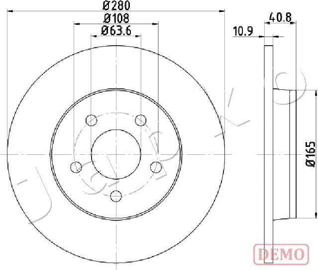 Japko 610301C - Brake Disc autospares.lv