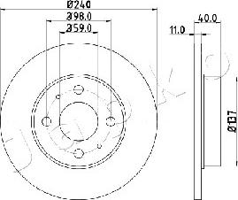 Japko 610200 - Brake Disc autospares.lv