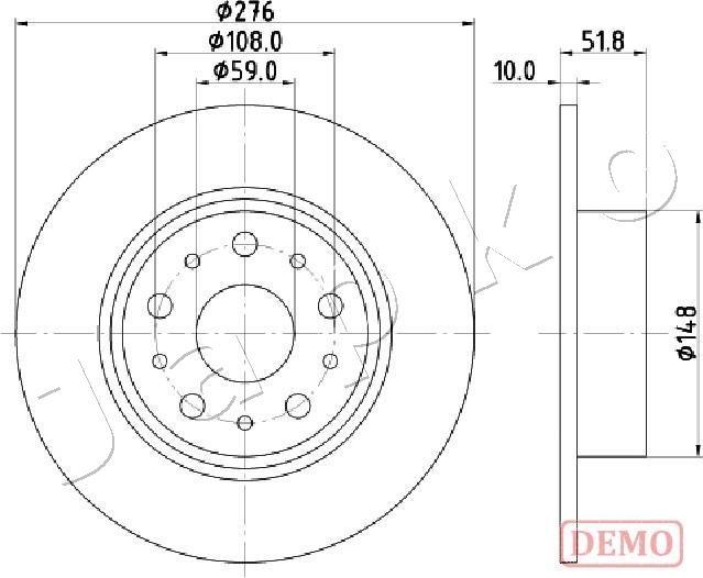 Japko 610207C - Brake Disc autospares.lv