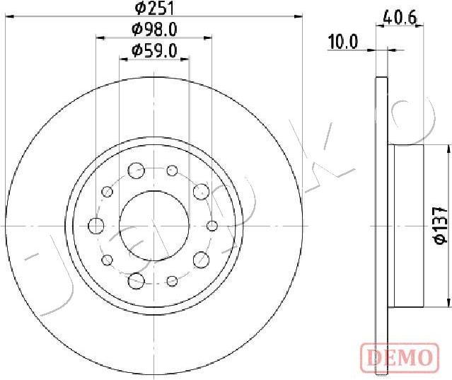 Japko 610211C - Brake Disc autospares.lv