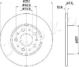 Japko 610211 - Brake Disc autospares.lv