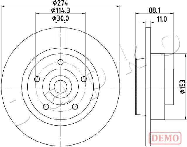 Japko 610705C - Brake Disc autospares.lv