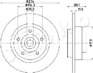 Japko 610705 - Brake Disc autospares.lv