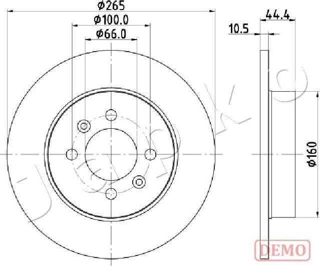 Japko 610708C - Brake Disc autospares.lv