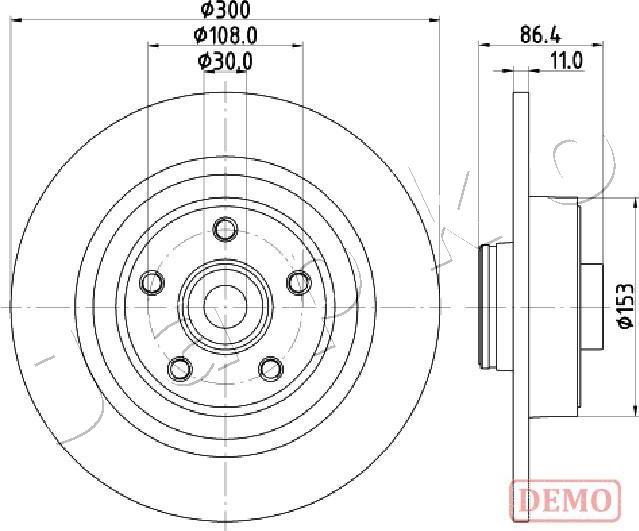 Japko 610702C - Brake Disc autospares.lv