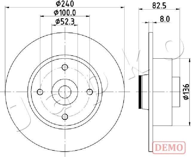 Japko 610712C - Brake Disc autospares.lv