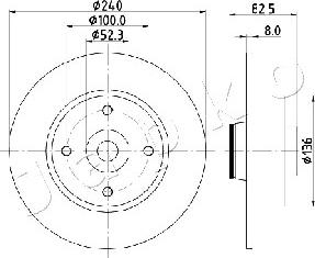 Japko 610712 - Brake Disc autospares.lv